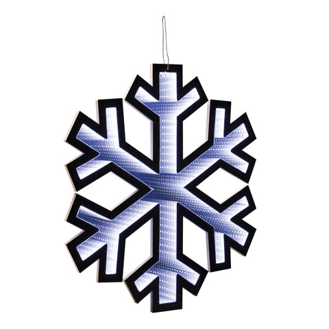 Snowflake Infinity Light 23.5"H Acrylic w/UL Plug