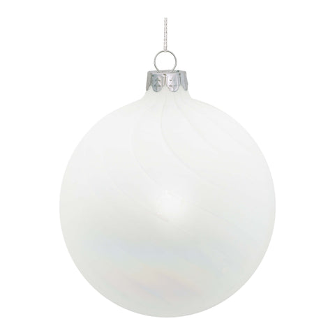 Glass Ball Ornament, 3"D / 4"D (2 Styles - Sold individually)