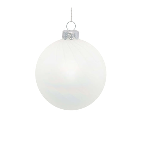 Glass Ball Ornament, 3"D / 4"D (2 Styles - Sold individually)