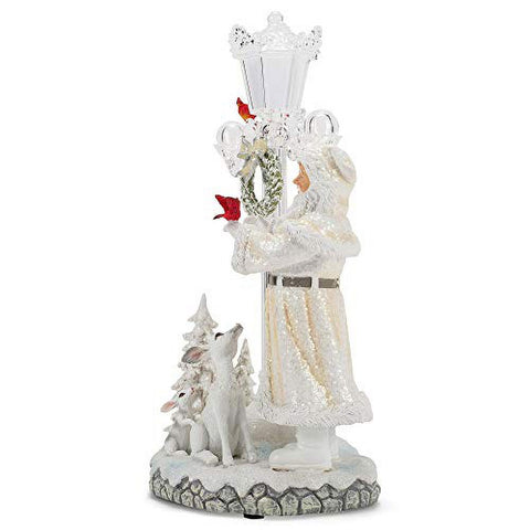 Musical Santa w/ Multicolor LED Light Post, 15.5"