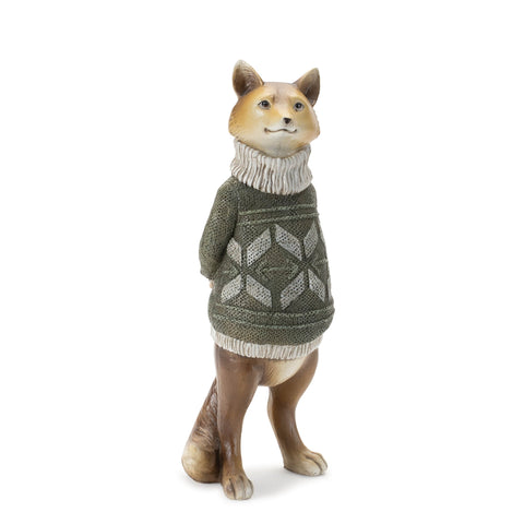 Fox/Moose/Squirrel w/Sweater Figurine, 10 - 12" (3 styles - sold individually)