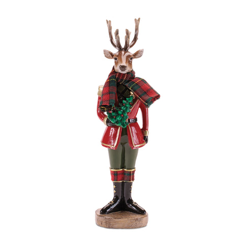 Resin/Fabric Deer Soldier Figurine, 10.75" (2 styles - sold individually)