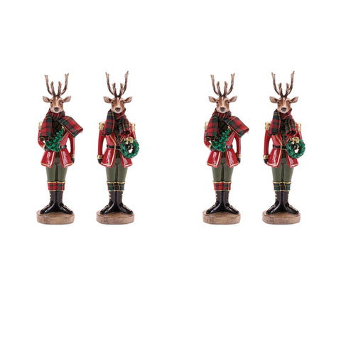 Resin/Fabric Deer Soldier Figurine, 10.75" (2 styles - sold individually)
