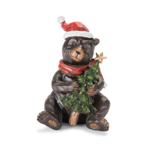 Resin Holiday Bear Figurine, 5 - 6.5" (3 styles - sold individually)