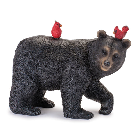 Bear w/Cardinals Figurine, 4.5 - 5" (3 styles - sold individually)