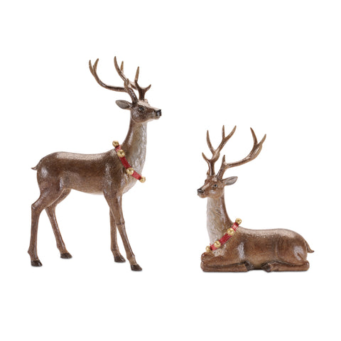 Resin Deer Figurine, 11.5 - 17" (2 styles - sold individually)
