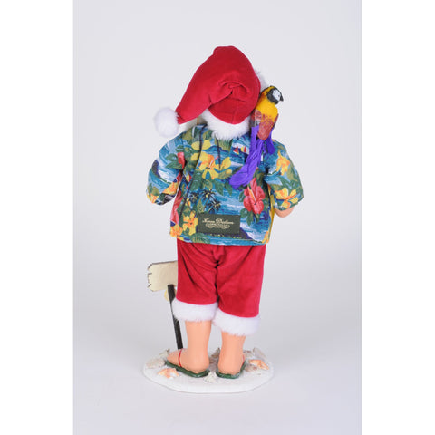 Margarita Beach Santa Figurine, 18"
