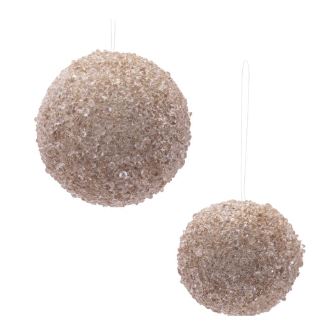 Acrylic Ball Ornaments, 4 - 5" (Set of 2)