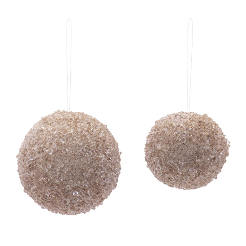 Acrylic Ball Ornaments, 4 - 5" (Set of 2)