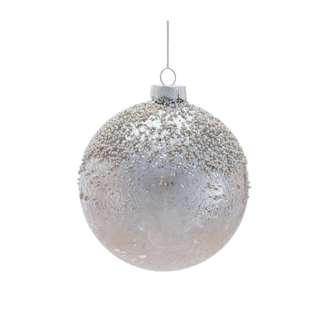 Glass Pearl Ornament, 4" - 4.5" (3 styles - sold individually)