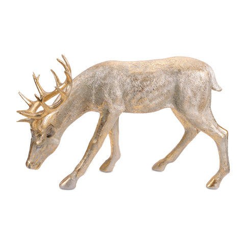 Resin Deer Figurine, 28" (Gold)