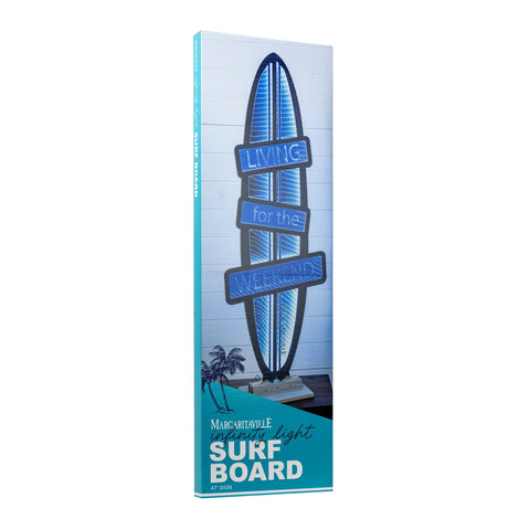 Margaritaville Surf Board Infinity Light, Acrylic, W/ UL Plug, 47"
