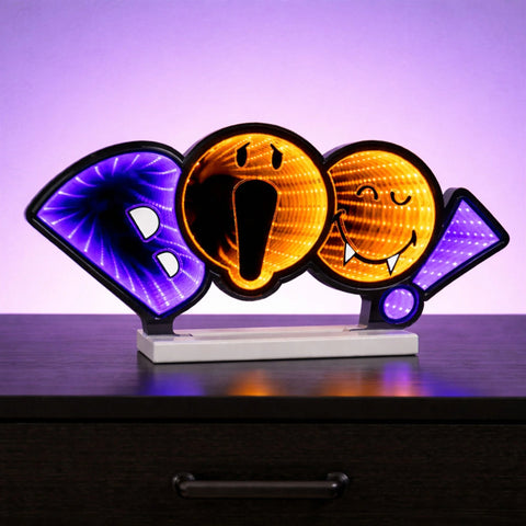 SmileyWorld BOO Infinity Light, Acrylic w/UL Plug, 16 x 8"