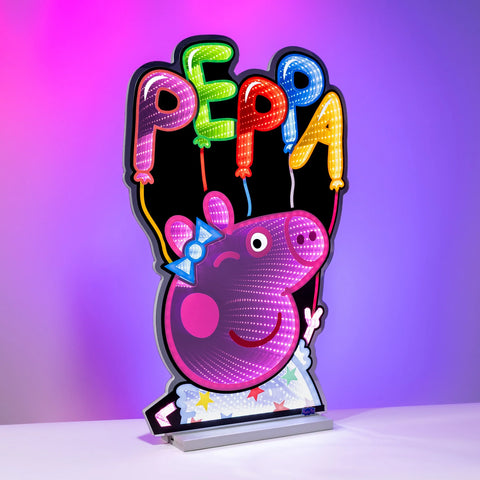 Hasbro Peppa Pig w/Balloons Infinity Light, Acrylic, W/ UL Plug, 28.5"