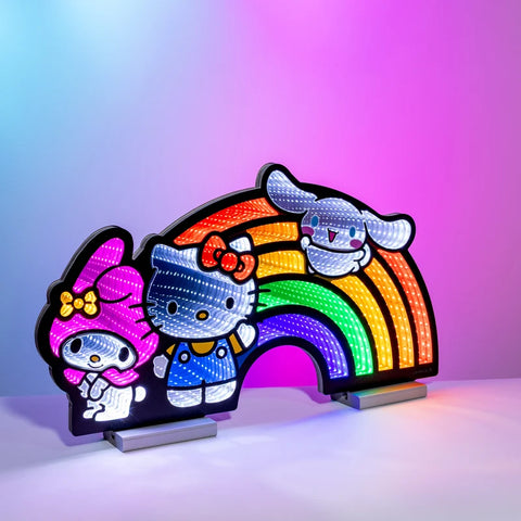 Hello Kitty and Friends Rainbow Infinity Light, Acrylic, W/ UL Plug, 24" X 13.5"