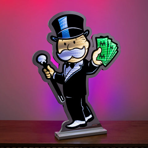 Hasbro Monopoly Mr. Monopoly Infinity Light, Acrylic, W/ UL Plug, 23.5"