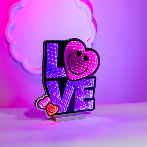 SmileyWorld Love Square Infinity Light, Acrylic, UL Plug, 15"