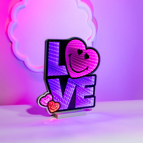 SmileyWorld Love Square Infinity Light, Acrylic, UL Plug, 15"