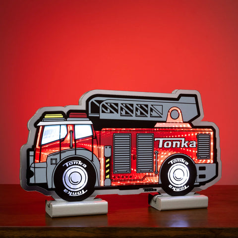 Tonka Firetruck Infinity Light, Acrylic, UL Plug, 7.25"