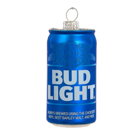 Budweiser® Glass Bud Light Can Ornament