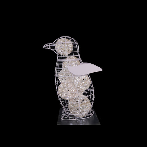 Large Penguin Baby w/Organic Ball, LED Lit, 4'9"
