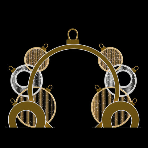 Ornament Collage, LED Lit, 9 ft