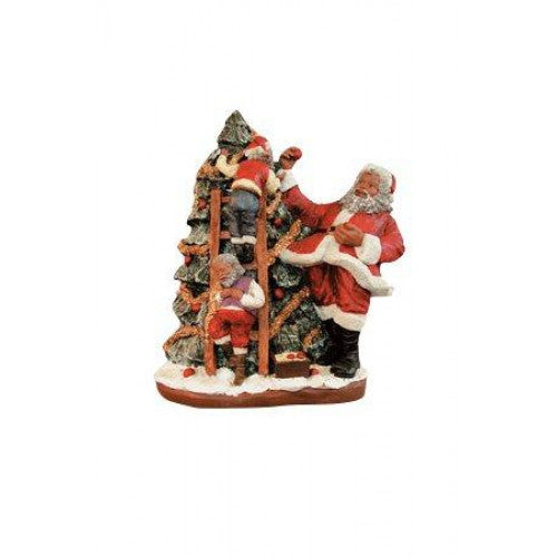 12" Santa Trims The Tree Figurine