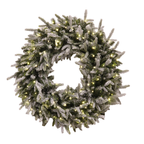 Flocked Tyrol Pine Wreath, 36"