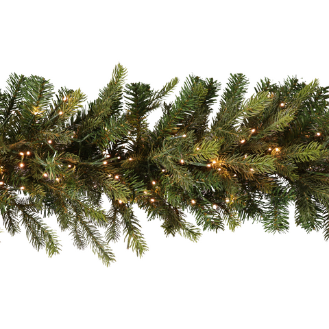 Aspen Pine Garland w/Firecracker Lights, (9"D/14'L)