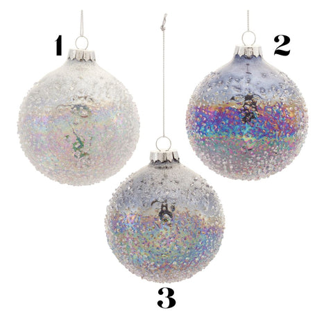 3"D Magical Shimmer Assorted Glass Ornament (sold individually)