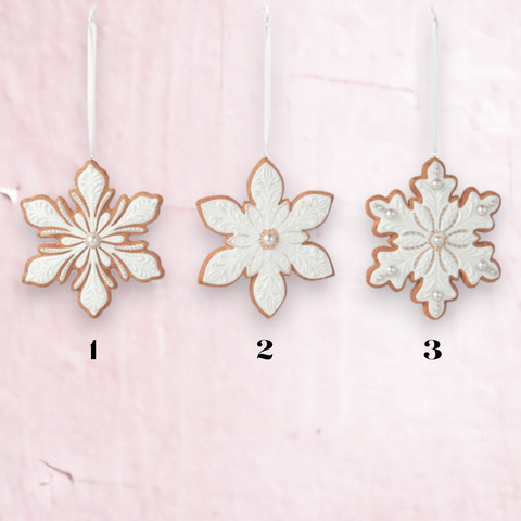 Snowflake Cookie Ornament (sold individually)