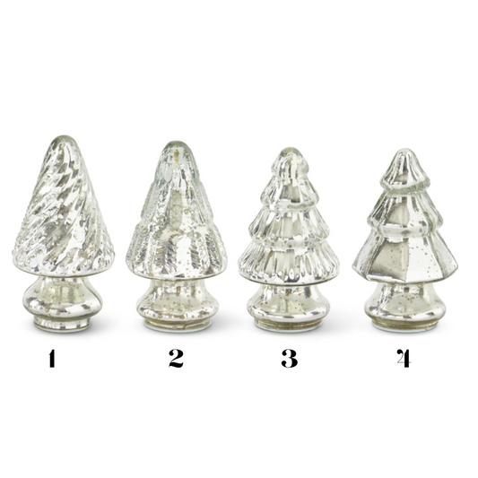 Mini 5" Silver Mercury Glass Christmas Tree