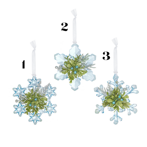 5" Iced Snowflake Ornament (sold individually)