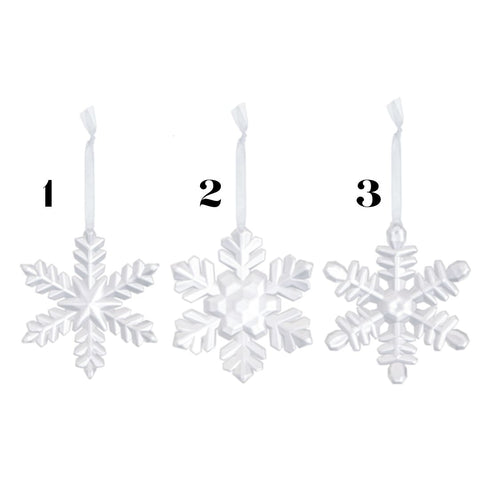4.75" Frosted Snowflake Ornamentsn