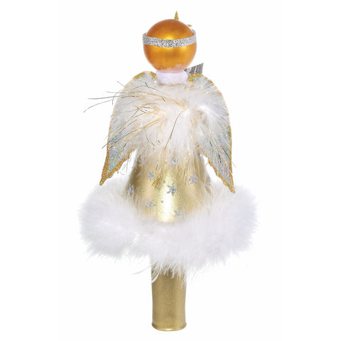 Glass Angelina Italian Angel Topper, 8"