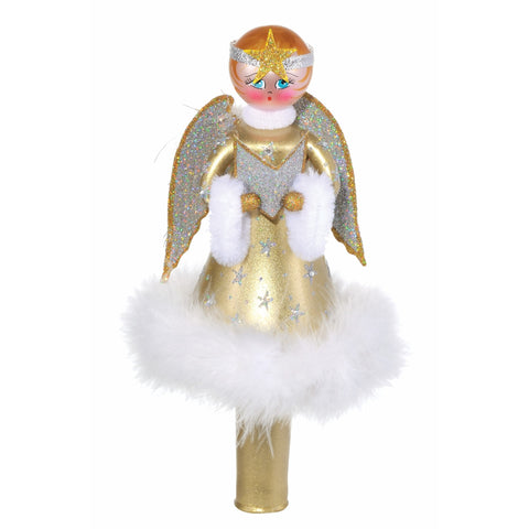 Glass Angelina Italian Angel Topper, 8"