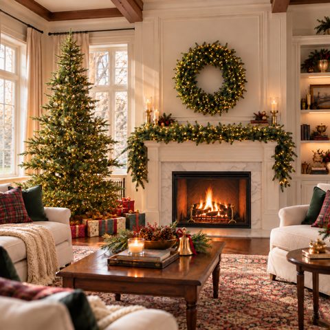 Aspen Pine Tree w/ Firecracker Lights, 9'