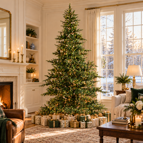 Aspen Pine Tree w/ Firecracker Lights, 9'