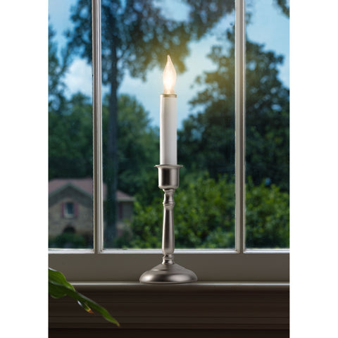 Bayside Pewter Cool Burn Bulb Candle, Steady Burning, 12" (Set of 3)