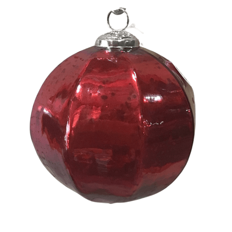 150MM Red Shiny Ball Peldar Design Ornament
