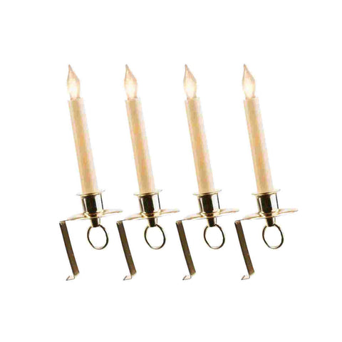 Cambridge Bracket Brass LED Bulb Candle W/ Sensor, 12" (Set of 4)