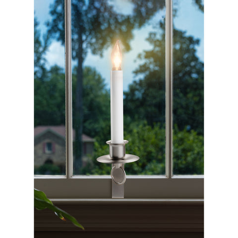 Cambridge Bracket Pewter Cool Burn Bulb Candle, Steady Burning, 12" (Set of 4)
