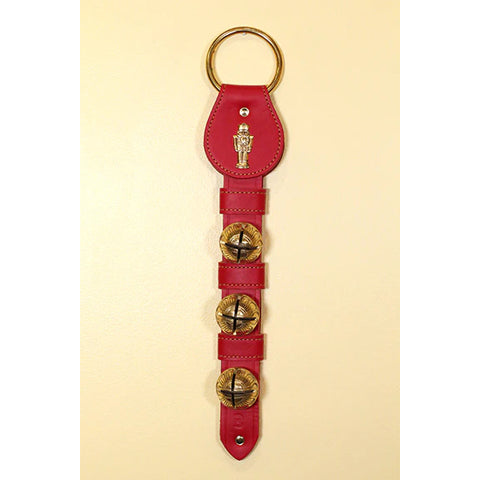Nutcracker Charm w/3 Solid Brass Bells on Ring-Top, 15"