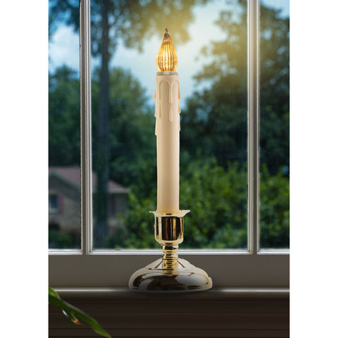 Cape Cod Brass LED Bulb Candle W/ Timer, 9" (Set of 4)
