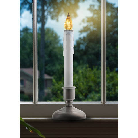 Cape Cod Pewter LED Bulb Candle W/ Timer, 9" (Set of 4)