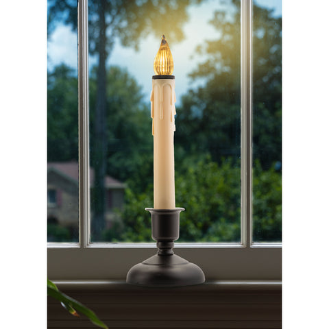 Cape Cod Antique Bronze LED Bulb Candle W/ Sensor, 9" (Set of 4)