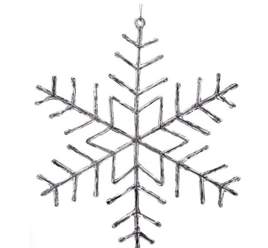 19" Clear Snowflake Ornament