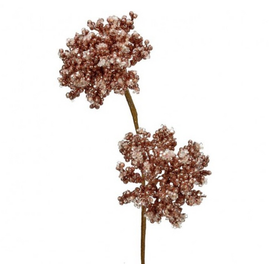 22" Rose Gold Minnie Beaded Ice Cluster Spray