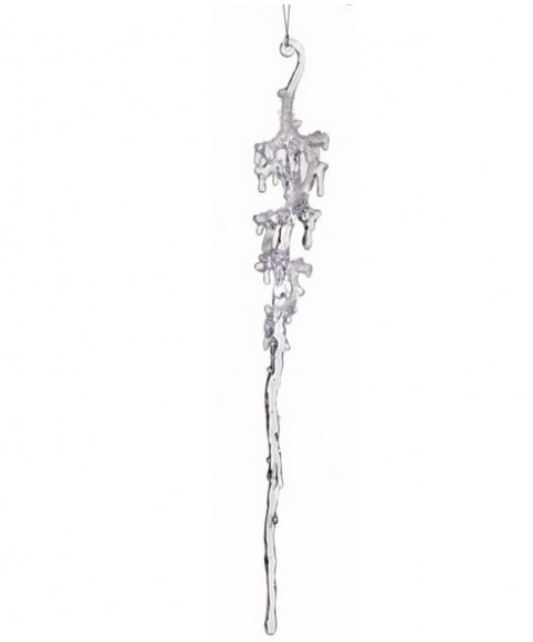 19" Glittering Acrylic Dripping Icicle Ornament