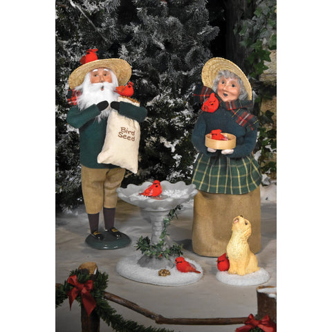 Cardinal Mrs Claus Caroler Figurine, 13"